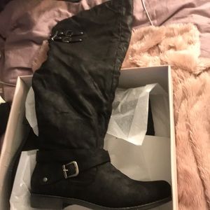 Wide calf over the knee boots